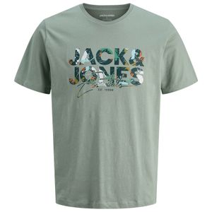 Jack&Jones T-Shirt salbeigrün Übergröße Print JJGEPLAS
