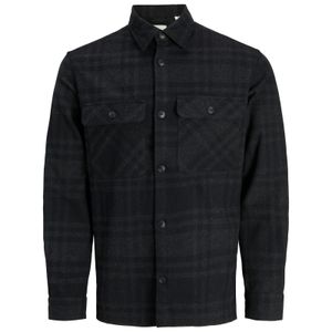 Jack&Jones Übergröße Hemdjacke schwarz-grau JPRRAYLE