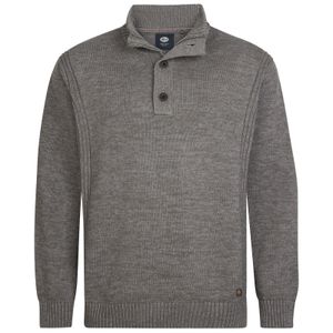 Petrol Industries XXL Strick-Pullover grau-oliv melange