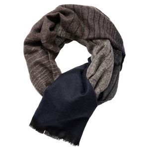 CasaModa Flanell-Schal braun-grau-blau weich gestreift