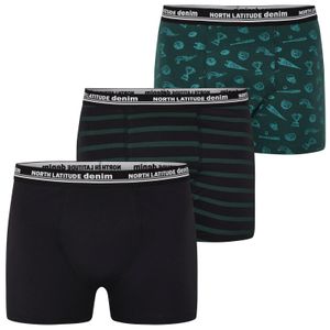North Latitude 3er-Pack Pants Übergröße schwarz/Print