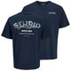 Jack&Jones T-Shirt navy Übergrößen Rückenprint JJYUKI
