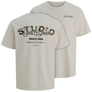 Jack&Jones T-Shirt beige Übergrößen Rückenprint JJYUKI