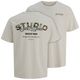 Jack&Jones T-Shirt beige Übergrößen Rückenprint JJYUKI