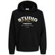 Jack&Jones Übergrößen Hoodie schwarz Print JJYUKI