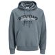 Jack&Jones Übergrößen Hoodie blaugrau Print JJYUKI