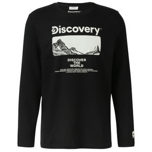s.Oliver XXL Longsleeve schwarz Discovery™ Frontprint