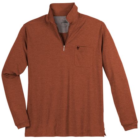 Hajo Zipper Langarm-Polo rost-schwarz melange XXL Hajo Zipper Langarm-Polo rost-schwarz melange XXL