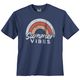 Calm Beach Übergrößen T-Shirt denimblau Summer Vibes Calm Beach Übergrößen T-Shirt denimblau Summer Vibes