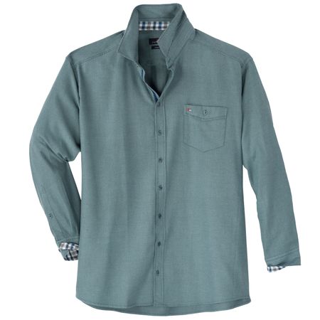 Jupiter Langarmhemd Fischgrät agavengrün Übergröße Jupiter Langarmhemd Fischgrät agavengrün Übergröße