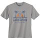 Calm Beach Übergrößen T-Shirt grau Logoprint Palmen