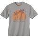 Calm Beach Übergrößen T-Shirt grau Palmenprint
