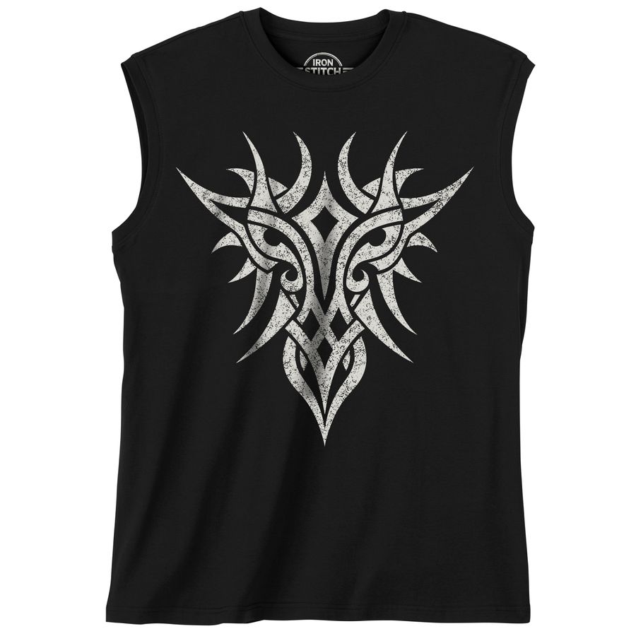 Iron Stitch Muskelshirt Übergrößen schwarz Tribal