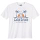 Calm Beach Übergrößen T-Shirt weiß Logoprint Palmen