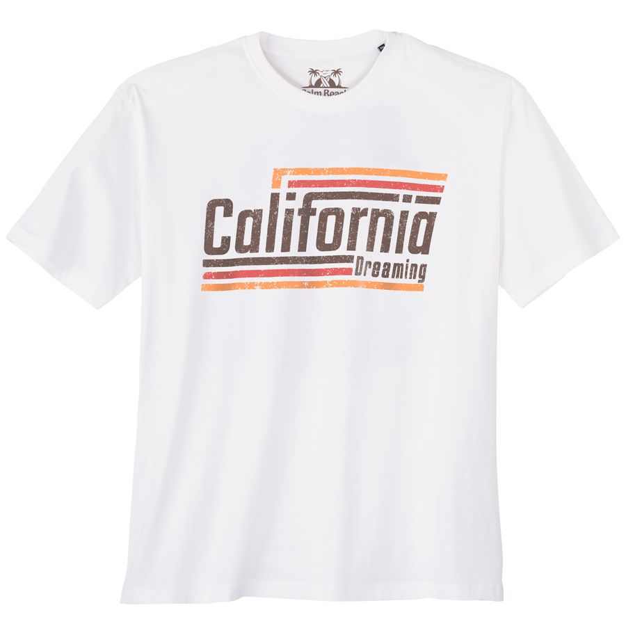 Calm Beach Übergrößen T-Shirt weiß California Dream