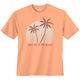 Calm Beach Übergrößen T-Shirt orange Palmenprint