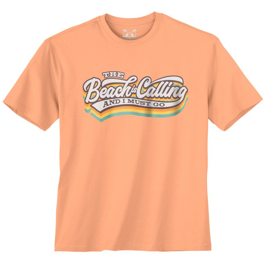 Calm Beach Übergrößen T-Shirt orange Beach Calling