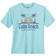 Calm Beach Übergröße T-Shirt türkis Logoprint Palmen