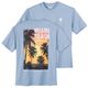 Calm Beach Übergrößen T-Shirt hellblau Rückenprint