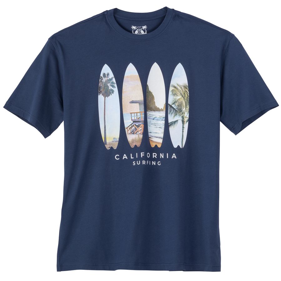 Calm Beach Übergrößen T-Shirt denimblau Fotoprint