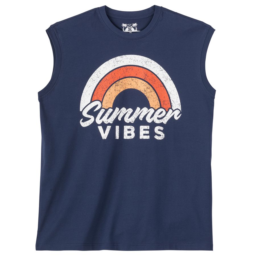 Calm Beach XXL Muskelshirt denimblau Summer Vibes