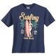 Calm Beach XXL T-Shirt denimblau Pin-up-Girl Print