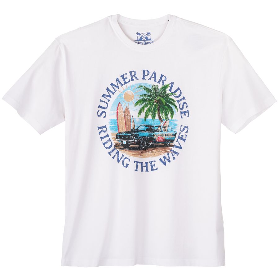 Calm Beach Übergrößen T-Shirt weiß Summer Paradise