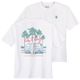 Calm Beach Übergrößen weiß Rückenprint Palme T-Shirt Calm Beach Übergrößen weiß Rückenprint Palme T-Shirt
