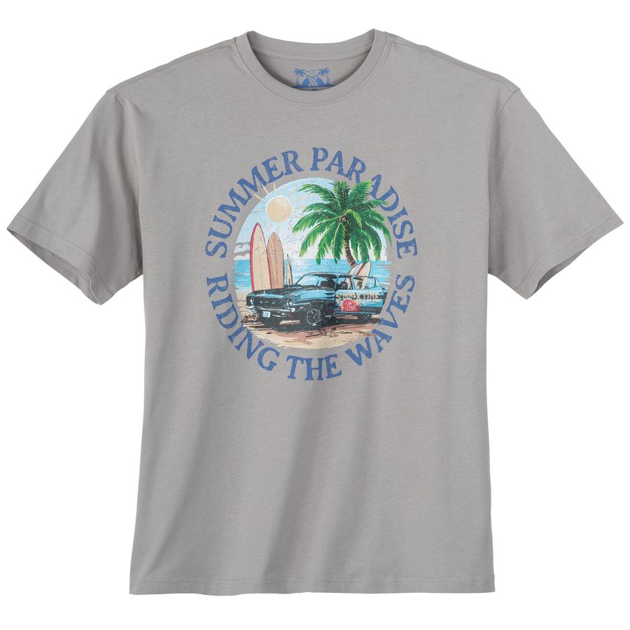 Calm Beach Übergrößen T-Shirt grau Summer Paradise