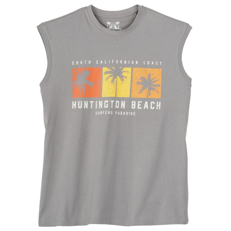 Calm Beach Übergrößen Tanktop grau Huntington Beach