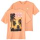 Calm Beach Übergrößen orange T-Shirt Rückenprint Calm Beach Übergrößen orange T-Shirt Rückenprint