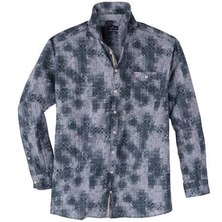 Jupiter Langarmhemd XXL dunkelblau-grau-grün gemustert Jupiter Langarmhemd XXL dunkelblau-grau-grün gemustert