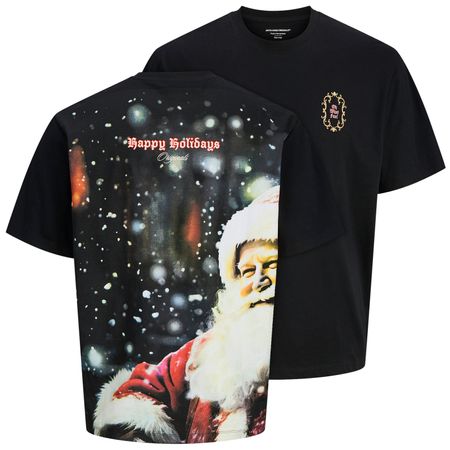 Jack&Jones Xmas T-Shirt schwarz XXL Rückenprint Santa Jack&Jones Xmas T-Shirt schwarz XXL Rückenprint Santa