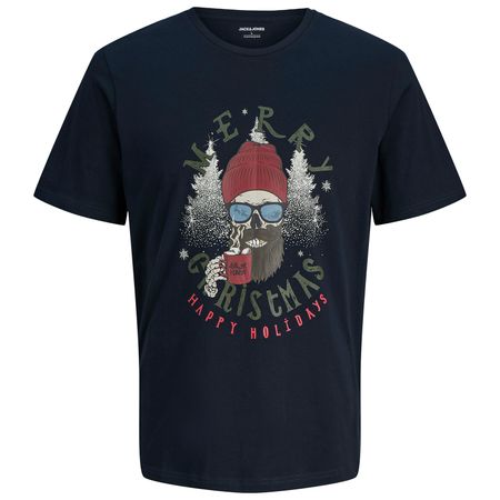 Jack&Jones Übergrößen Xmas T-Shirt navy JJNOEL Skull Jack&Jones Übergrößen Xmas T-Shirt navy JJNOEL Skull