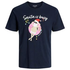 Jack&Jones Übergrößen Xmas T-Shirt navy JJCHRISTMAS