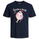 Jack&Jones Übergrößen Xmas T-Shirt navy JJCHRISTMAS