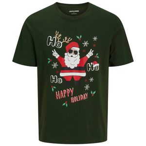 Jack&Jones Übergrößen Xmas T-Shirt oliv JJCHRISTMAS