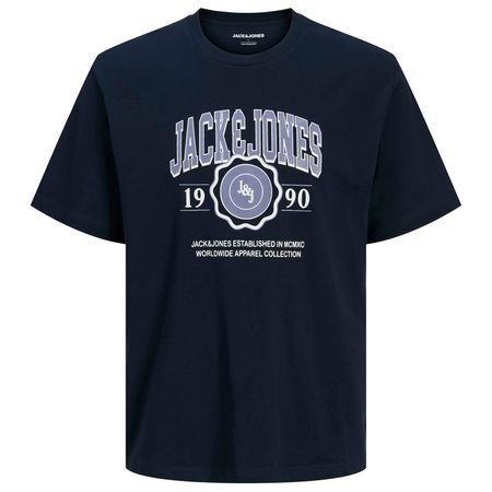 Jack&Jones Übergrößen T-Shirt navy JJMAKO Logoprint Jack&Jones Übergrößen T-Shirt navy JJMAKO Logoprint