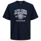 Jack&Jones Übergrößen T-Shirt navy JJMAKO Logoprint Jack&Jones Übergrößen T-Shirt navy JJMAKO Logoprint