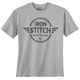 Iron Stitch Übergrößen T-Shirt grau Logoprint Iron Stitch Übergrößen T-Shirt grau Logoprint
