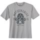 Iron Stitch Übergrößen T-Shirt grau Motormaniac Skull