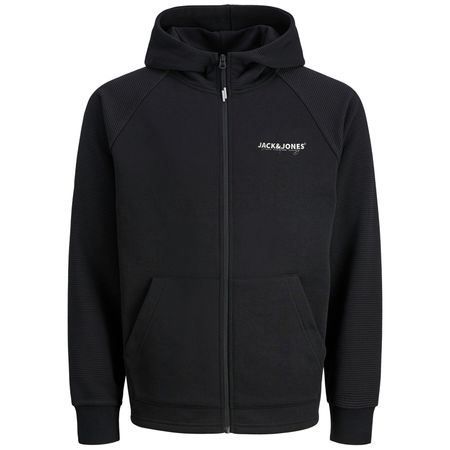Jack&Jones XXL Kapuzen-Sweatjacke schwarz JJTHATCHER Jack&Jones XXL Kapuzen-Sweatjacke schwarz JJTHATCHER