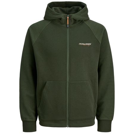 Jack&Jones XXL Kapuzen-Sweatjacke oliv JJTHATCHER Jack&Jones XXL Kapuzen-Sweatjacke oliv JJTHATCHER
