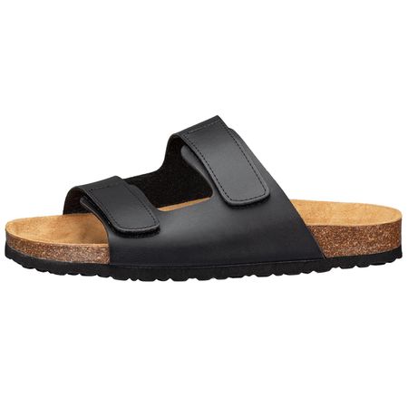 Lico Klett-Pantolette schwarz Übergröße Bioline Velcro Lico Klett-Pantolette schwarz Übergröße Bioline Velcro