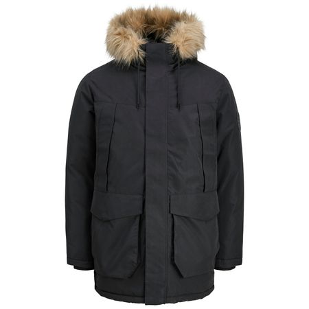 Jack&Jones Winter-Parka Übergröße warm schwarz JJCAMP Jack&Jones Winter-Parka Übergröße warm schwarz JJCAMP