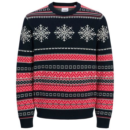 Jack&Jones XXL Pullover JJXMAS NOEL navy-weiß-rot Jack&Jones XXL Pullover JJXMAS NOEL navy-weiß-rot