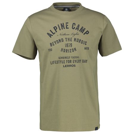 Lerros Übergrößen T-Shirt khaki Frontprint modisch Lerros Übergrößen T-Shirt khaki Frontprint modisch