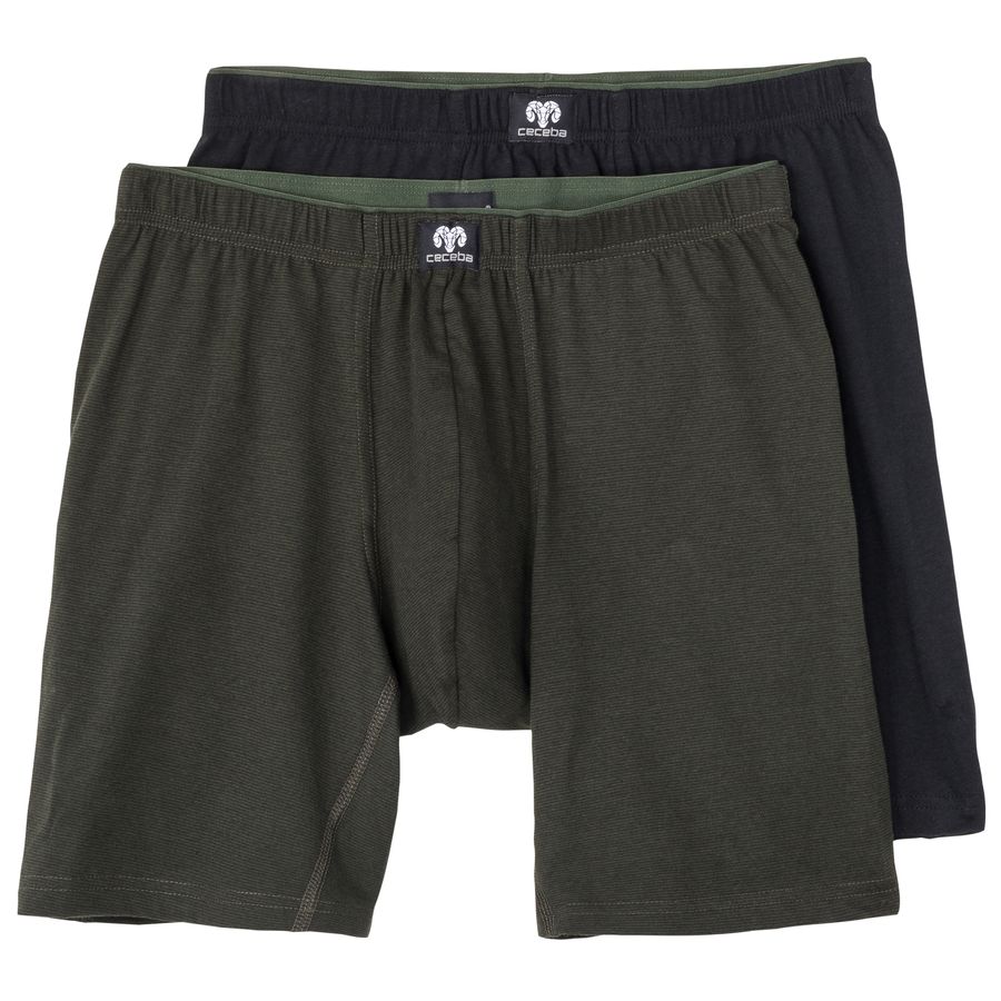 Ceceba Übergrößen 2er-Pack Longpants oliv/schwarz