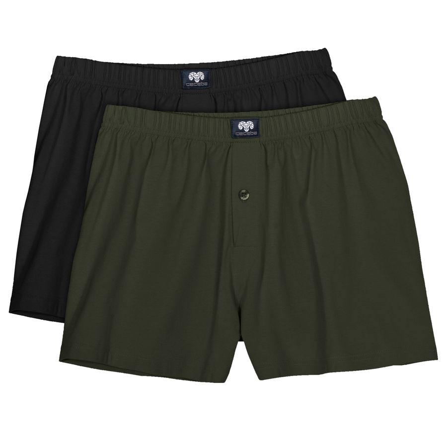 Ceceba Boxershorts 2er-Pack oliv/schwarz Übergröße