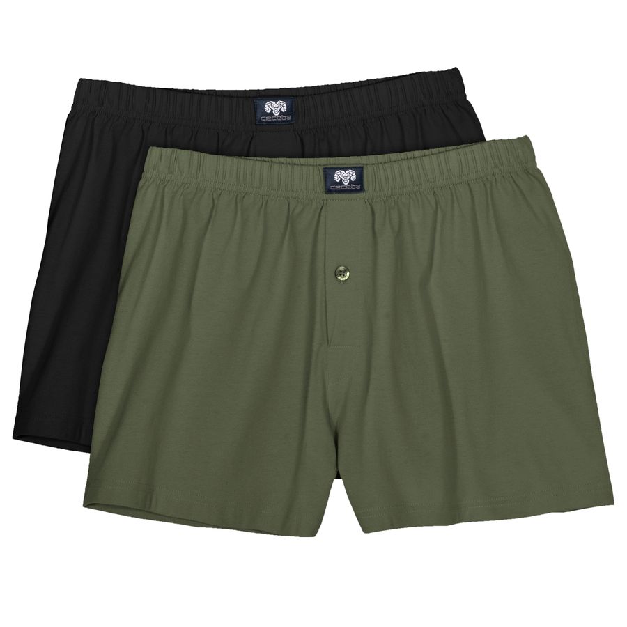 Ceceba Boxershorts 2er-Pack oliv/schwarz Übergröße